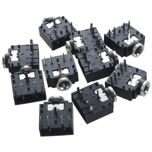30 Pcs 5 Pin PCB Mount Female 3.5mm Stereo Jack Socket Connector