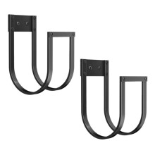 Suporte de Parede Reforçado para Mangueira de Jardim, 2 Unidades, em Metal, para Uso Externo, Garagem e Armazenamento no Quintal.