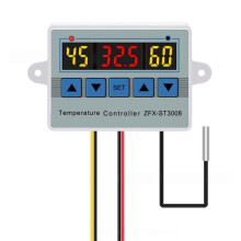Digitaler Temperaturregler, Thermostat mit Sensor, Zeitschaltuhr für Temperaturregler für Brutkästen und Gewächshäuser