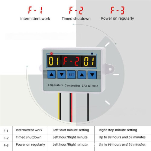 Digital Temperaturregulator, Termostat med Sensor, Tidstemperaturregulator för Inkubatorväxthus 1