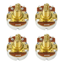 4 Potentiomètres de Guitare B500K, à Courbe Linéaire, Axe Moleté Fendu de 18 mm, Réglage Du Volume et de la Tonalité