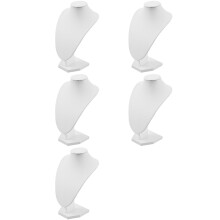 5X Jewelry Stand Portrait Model Necklace Display Photography Props White 22x16cm