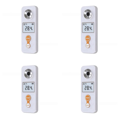 4X Waterproof Digital Brix Refractometer 0-32%Rechargeable Fruit Juice Sweetness Sugar Content Tester Digital