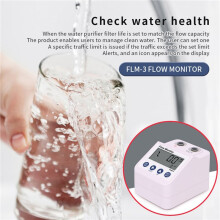 2X FLM-3 Water Purifier Flow-Meter Flow-Sensor Monitor Digital Display Water Filter Alarm Power Save Function