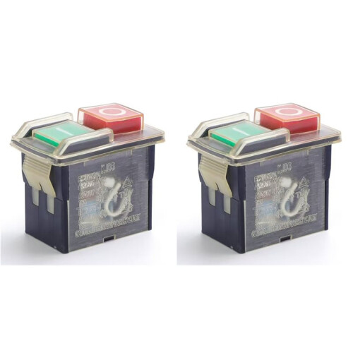 2X KJD6-1 Electromagnetic  Waterproof, Against Power Outage Tool , Start Button 250V