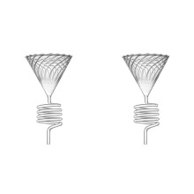 2X Snake Tube Glass Coffee Filter: Spiral Cooling, Wine Decanter Style, Portable Brewing