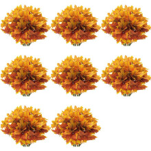 Hojas de Arce Artificiales Ramas Hojas de Otoño 40 Paquetes Decoraciones de Otoño Al Aire Libre Resistente A los Rayos UV Arbustos Verdes Plantas
