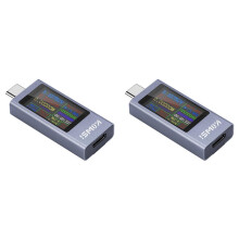 2X KOWSI USB C Tester Power Meter,Digital Multimeter with Large Color Screen,Voltage and Current Tester