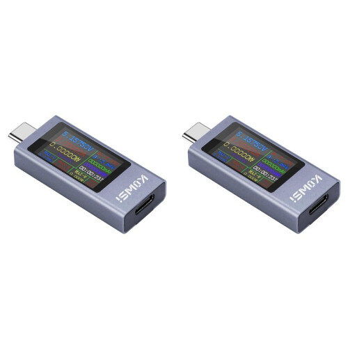 2X KOWSI USB C Tester Power Meter,Digital Multimeter with Large Color Screen,Voltage and Current Tester