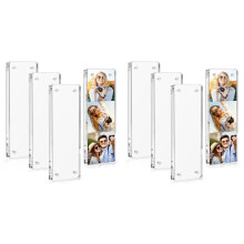 8er-Pack Fotokabinenrahmen 2x6 Bilderrahmen, Acryl Kühlschrankmagnetrahmen, Klarer Acrylrahmen für Den Kühlschrank