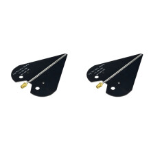 2X Antenne Log-Périodique UWB 1575 MHz / 2,4 GHz / 5,8 GHz, Antenne de Transmission Vidéo à Large Bande 1,3 GHz-10 GHz