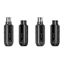 2X Konwerter Mikrofonu Bezprzewodowego 2.4G XLR Nadajnik i Odbiornik Bezprzewodowego Systemu Mikrofonowego dla Mikrofonu Dynamicznego