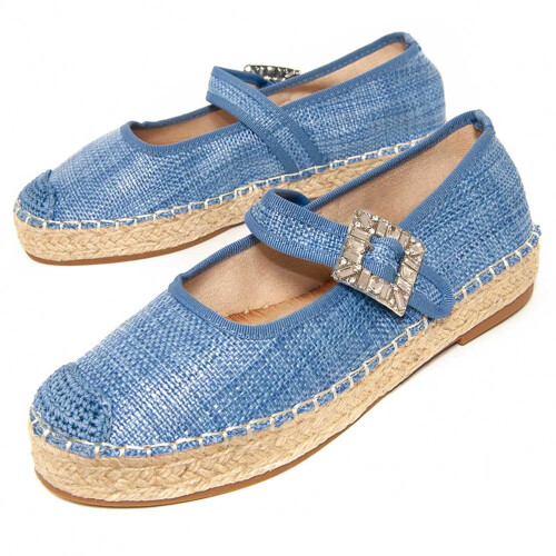 (Jeans, 38) Espadrillas Con Zeppa Da Donna Montevita Mercespar 104987