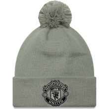 New Era Mens Pom Cuff Manchester United FC Beanie - Grey