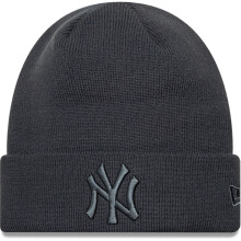 New Era Mens Cuff Knit New York Yankees Beanie - Grey Med