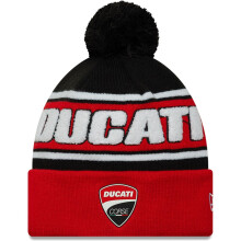 New Era Mens Knit Pom Ducati Corse Baseball Cap - Black