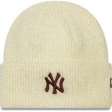 New Era Womens Cuff Knit New York Yankees Beanie - Light Beige