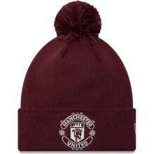New Era Mens Pom Cuff Manchester United FC Beanie - Dark Red