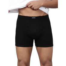 Levi'S Boxer de Hombre 100% Algodón Ajuste Regular Sólido (Pack de 1) (#010-Boxer Brief-Blk-P1_Black_L)