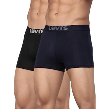 Levi'S Men'S Cotton Style #018 Neo Regular Fit Solid Trunk (Pack Of 2) (#018-Trunk-Blk/Navy-P2_Black, Navy_M)