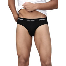 Levi'S Men'S Cotton Style #009 Neo Regular Fit Solid Brief (Pack Of 1) (#009-Brief-Blk-P1_Black_L)