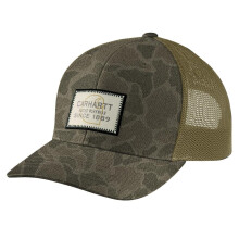 Casquette Carhartt Homme en Laine avec Logo Camouflage, Olive Brûlée, Taille Unique