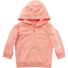 Carhartt Pojkar Långärmad Re-Engineered Garment Dye Halv-Zip Tröja, Persika Rosa, 4T