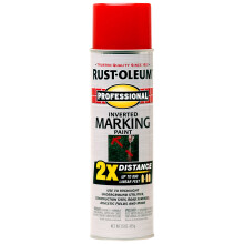Rust-Oleum 266591 Professionele 2X Afstand Inverted Markeer Sprayverf, 15 oz, Veiligheidsrood