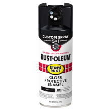 Rust-Oleum 376884 Stops Rust Custom Spray 5-in-1 Spuitverf, 12 oz, Glanzend Zwart
