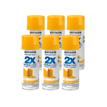 Rust-Oleum 249862-6PK Painter's Touch 2X Ultra Cover Spray Paint, 12 oz, Gloss Marigold, 6 Pack