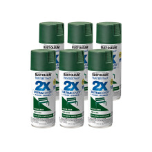 Rust-Oleum 249853-6PK Painter's Touch 2X Ultra Cover Spray Paint, 12 oz, Semi-Gloss Hunter Green, 6 Pack