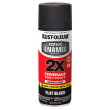 Rust-Oleum 271918 Peinture Acrylique Émail 2X Spray, 12 oz, Noir Mat