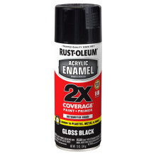 Rust-Oleum 271903 Acrylverf 2X Spuitverf, 12 oz, Glanzend Zwart