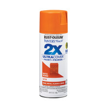 Rust-Oleum 314753 Painter's Touch 2X Ultra Cover Spray Paint, 12 oz, Satin Rustic Orange
