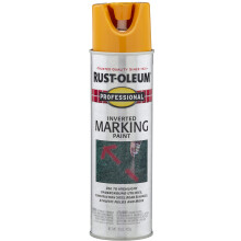 Rust-Oleum 2545838 Professionelle umgekehrte Markierungsfarbe, 15 oz, Vorsicht Gelb