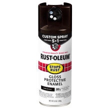 Rust-Oleum 376890 Stops Rust Custom Spray 5-in-1 Spuitverf, 12 oz, Glans Donker Walnoot