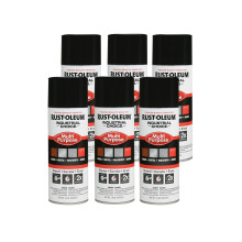 Rust-Oleum 1679830-6PK Peinture en Spray Multi-Usage 1600, 12 oz, Noir Brillant, 6 Pack