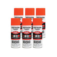 Rust-Oleum 1654830-6PK Peinture Spray Multi-Usage 1600 Système, 12 oz, Orange Fluo, 6 Pack