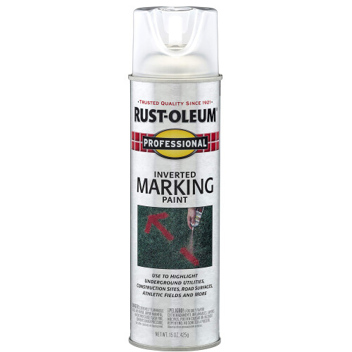 Rust-Oleum Rust-Oleum 2596838 Professional Inverted Marking Spray Paint, 15 oz, Clear
