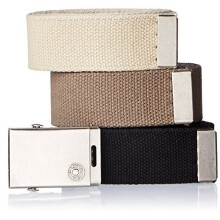 Levi'S Heren Snijbare Webriem Met Gesp (Zwart/Olive/Khaki) - Verpakking Van 3, Assortiment