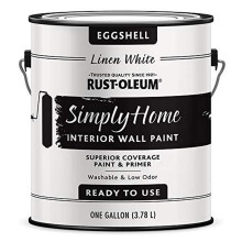 Rust-Oleum Simply Home Interieur Muurverf 343991 - Eggshell Linen Wit, 1 Gallon