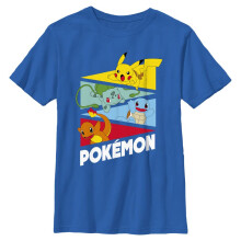 Pokemon Jongens T-Shirt, Korte Mouwen Pokemon Shirt Koningsblauw