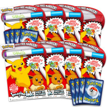 Pokemon Feestfavorieten - Bundel voor Jongens & Meisjes: 8 Imagine Ink Kleurboeken & 8 Pokemon Kaarten