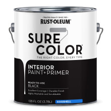 Rust-Oleum 380218 Schwarze Sure Color Innenfarbe + Grundierung, Eierschale, 1 Gall.