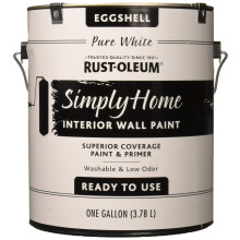 Rust-Oleum Simply Home Innenwandfarbe 332141 - Eierschale Reinweiß, 1 Gallone