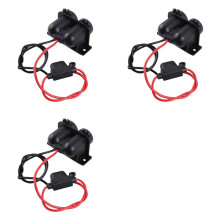3X Cigarette Lighter Socket 12V Waterproof Dual Power Plug Outlet with Wire for Car Motorcycle Scooter Boat ATV Rv