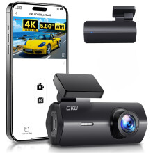 GKU 4K Dash Cam Front, 5.8GHz WiFi Dash Cam, UHD 2160P Car Camera DashCam