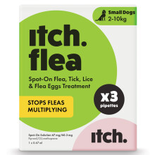 Itch Small Dog (2-10kg) Flea & Tick Spot On Treatment - 3 Pipettes