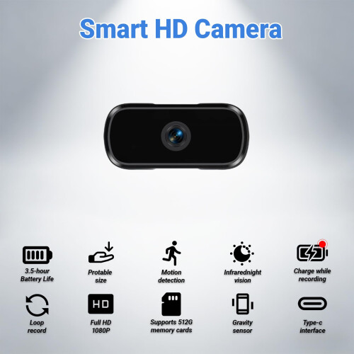 Mini Hidden Camera,small spy 1080P HD Security Surveillance indoor Camera 1