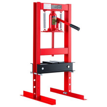 Pressa Idraulica da Officina 6 T-Duoku-Equipaggiata con Cric a Bottiglia su Struttura H, Altezza Regolabile su 4 Livelli, Struttura in Acciaio